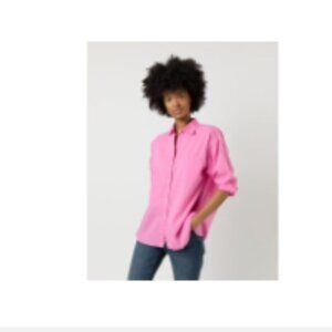 Ann Mashburn THe Weekender SHirt in Pink Summer Cloth XS